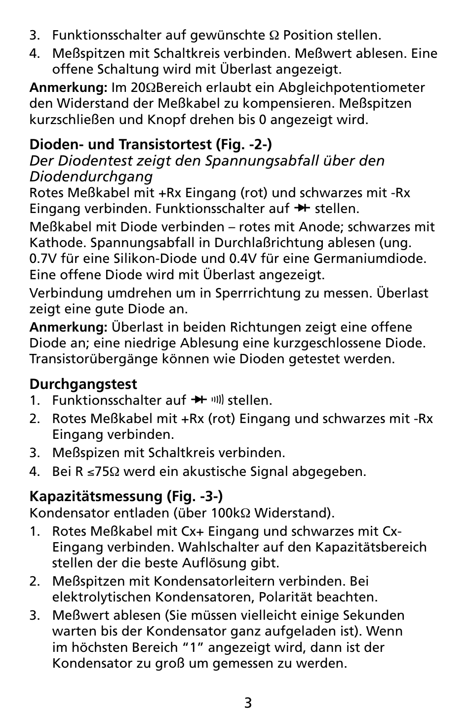 Amprobe CR50A Capacitance-Resistance-Meter User Manual | Page 19 / 46