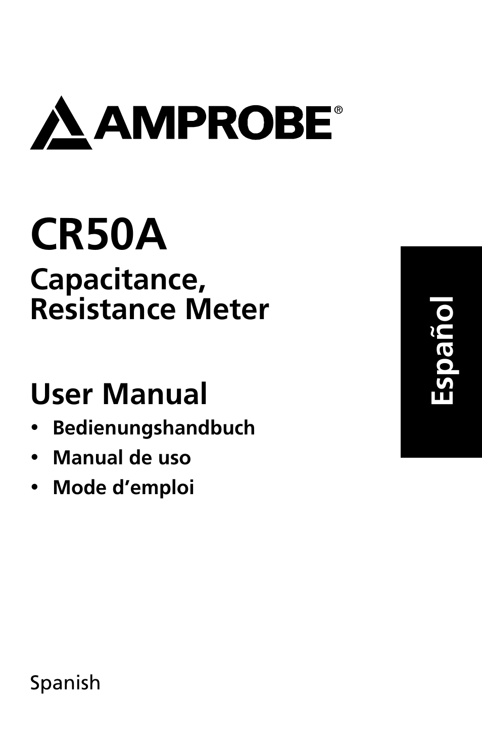 Cr50a | Amprobe CR50A Capacitance-Resistance-Meter User Manual | Page 25 / 46
