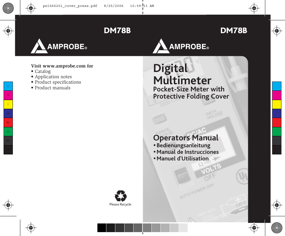 Amprobe DM78B Digital-Multimeter User Manual | 35 pages