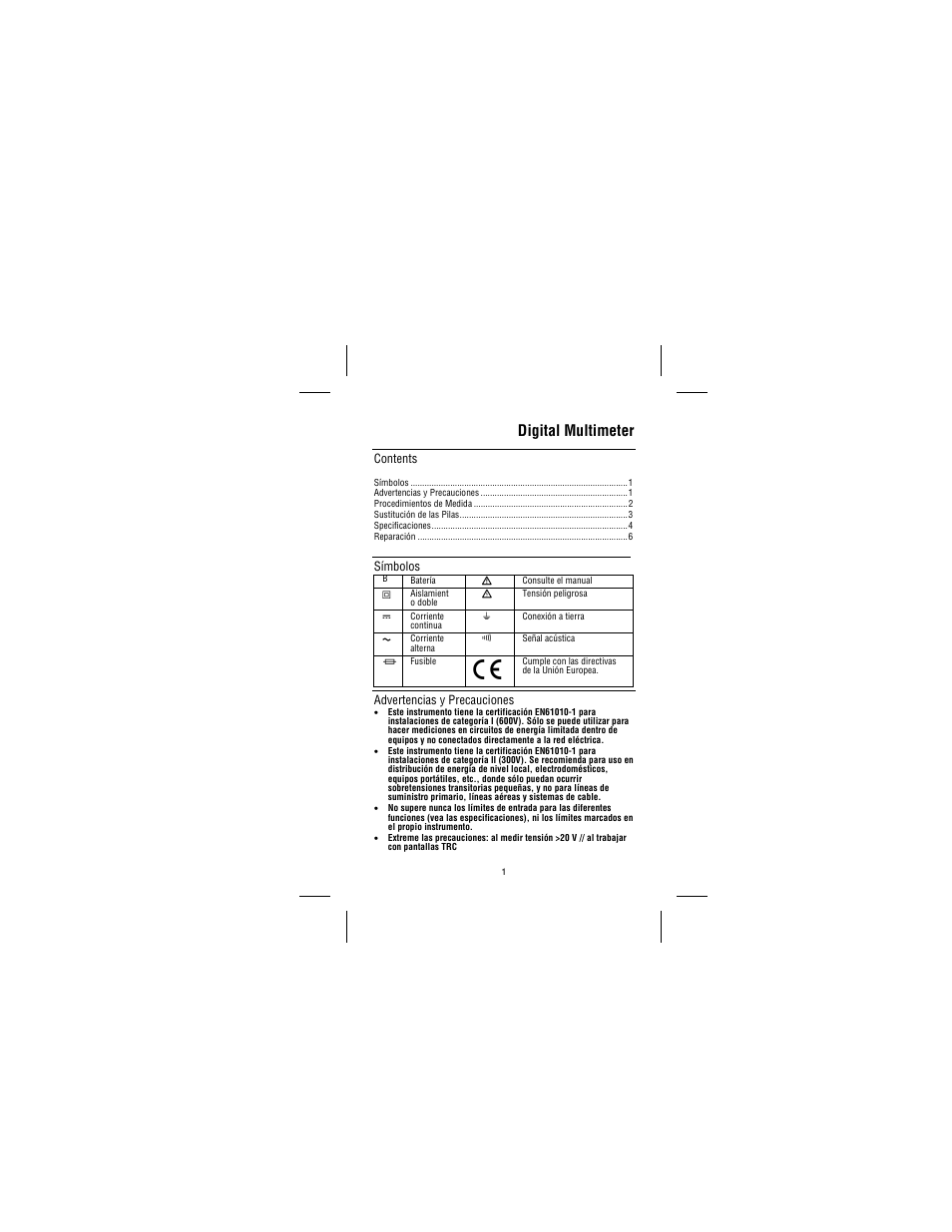 Digital multimeter | Amprobe DM78B Digital-Multimeter User Manual | Page 21 / 35