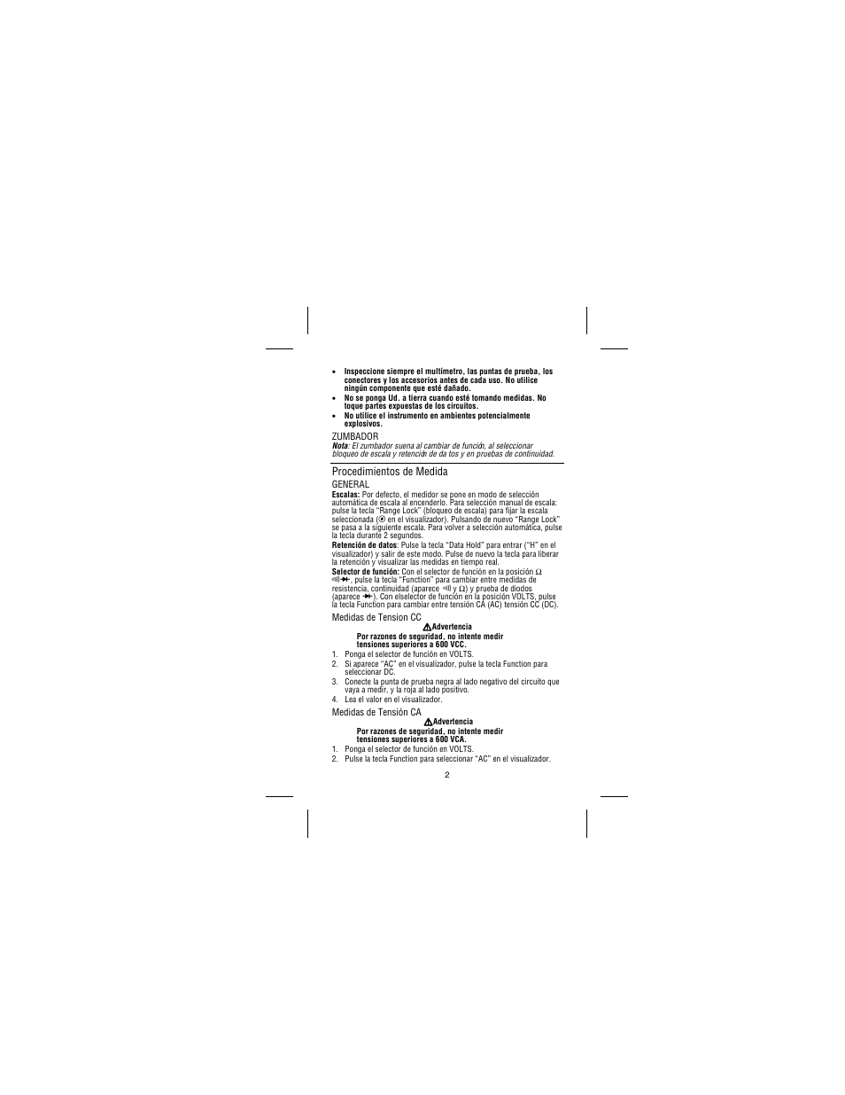 Procedimientos de medida | Amprobe DM78B Digital-Multimeter User Manual | Page 22 / 35