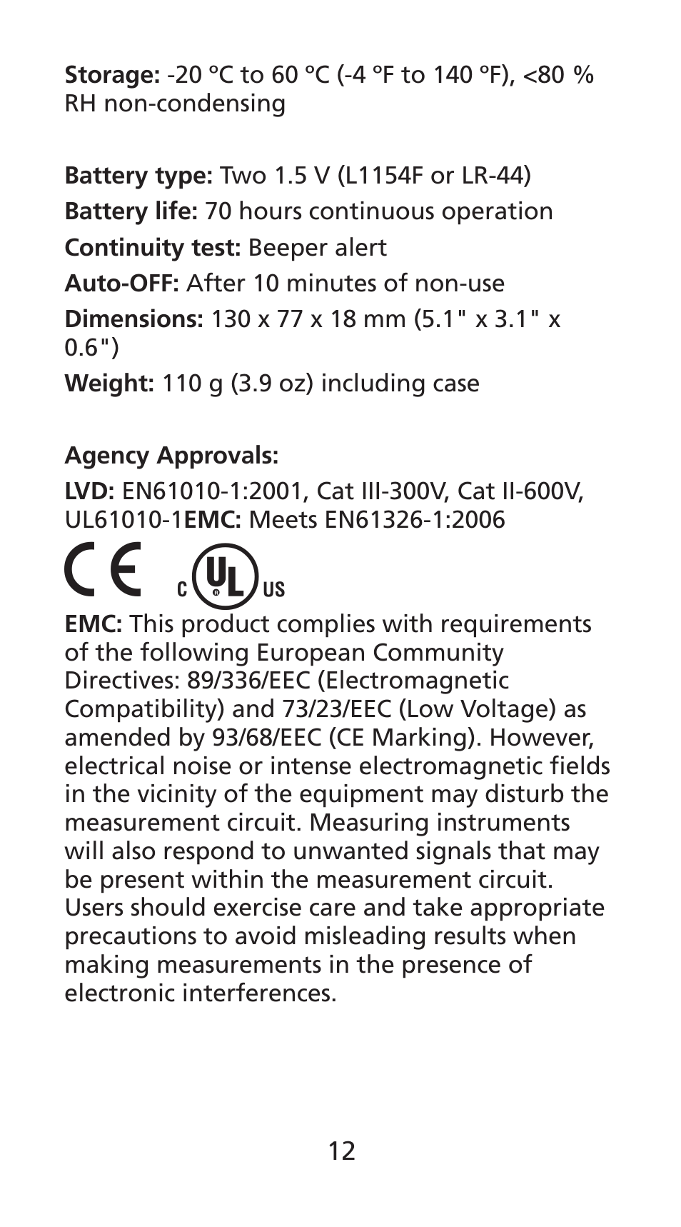 Amprobe DM78C Digital-Pocket-Multimeter User Manual | Page 13 / 95