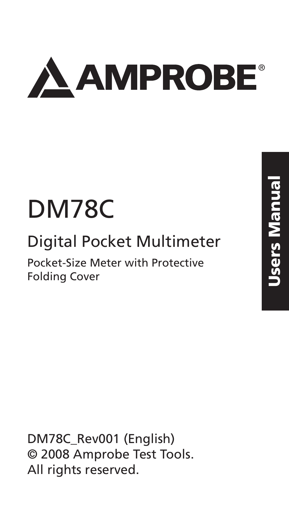 Dm78c | Amprobe DM78C Digital-Pocket-Multimeter User Manual | Page 2 / 95