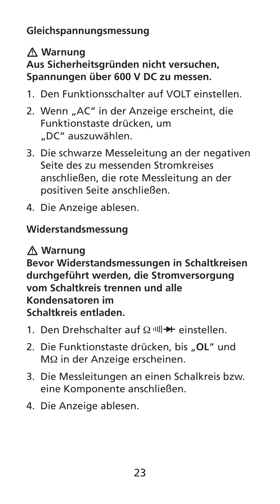 Amprobe DM78C Digital-Pocket-Multimeter User Manual | Page 24 / 95