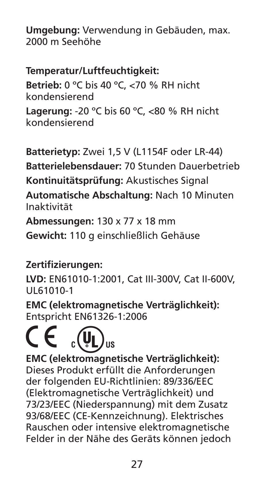 Amprobe DM78C Digital-Pocket-Multimeter User Manual | Page 28 / 95