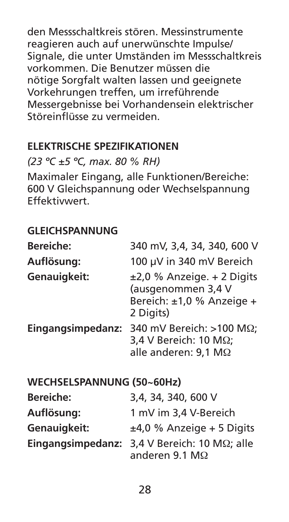 Amprobe DM78C Digital-Pocket-Multimeter User Manual | Page 29 / 95