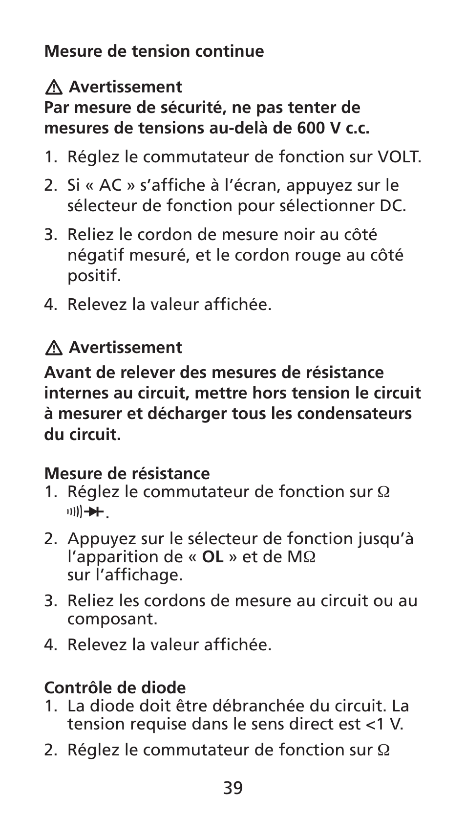 Amprobe DM78C Digital-Pocket-Multimeter User Manual | Page 40 / 95