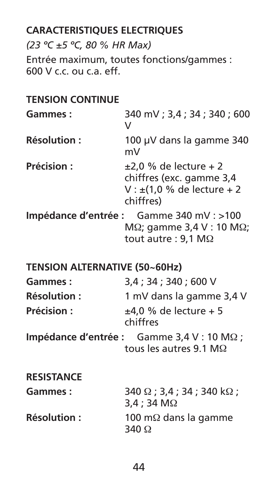 Amprobe DM78C Digital-Pocket-Multimeter User Manual | Page 45 / 95