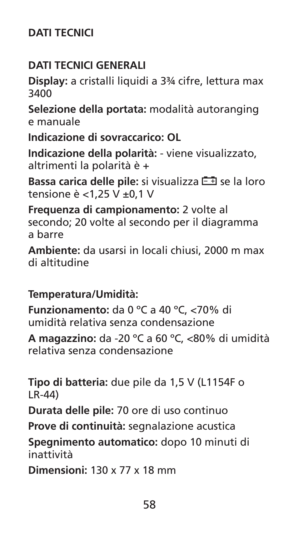 Amprobe DM78C Digital-Pocket-Multimeter User Manual | Page 59 / 95