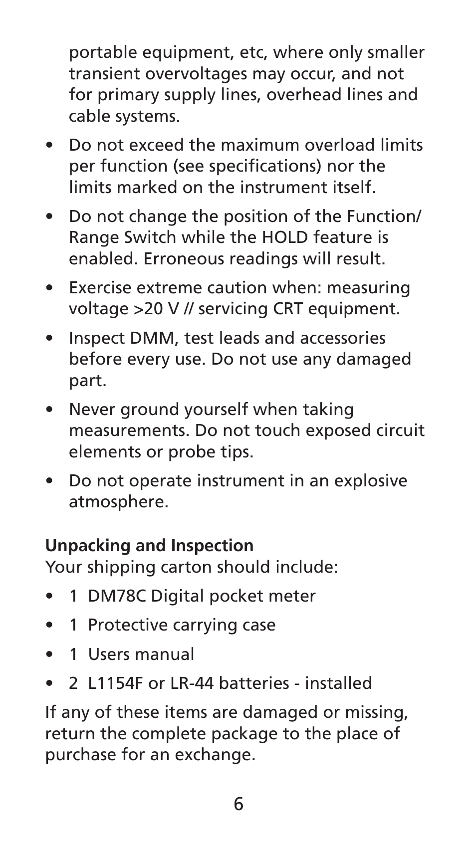 Amprobe DM78C Digital-Pocket-Multimeter User Manual | Page 7 / 95