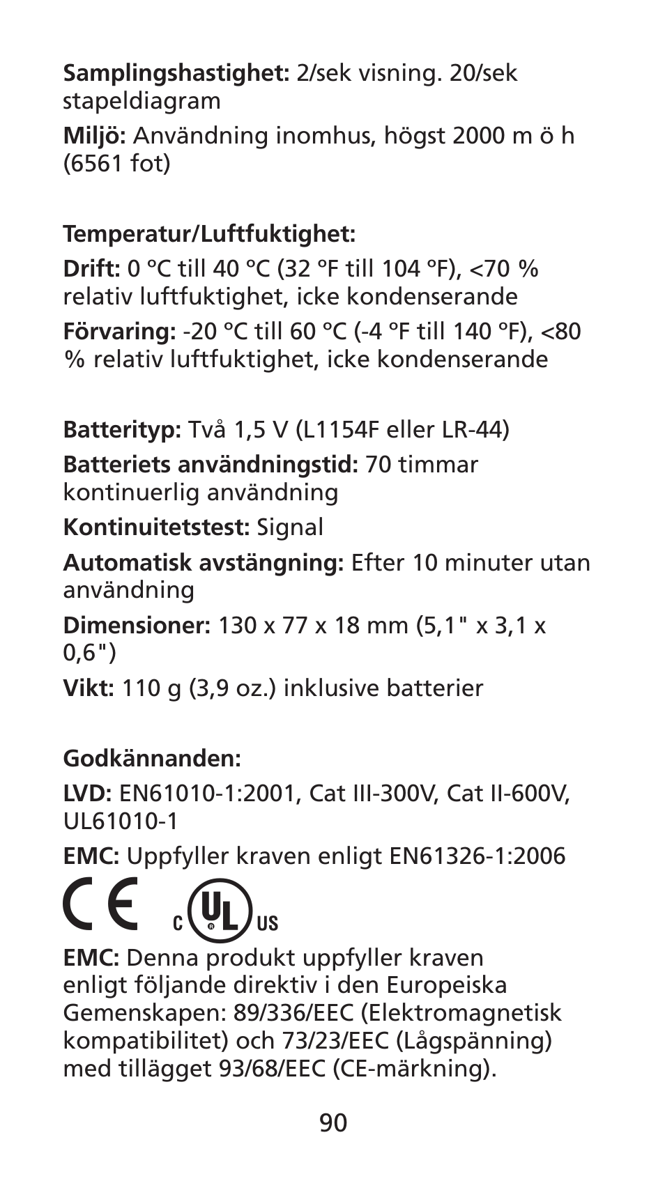 Amprobe DM78C Digital-Pocket-Multimeter User Manual | Page 91 / 95