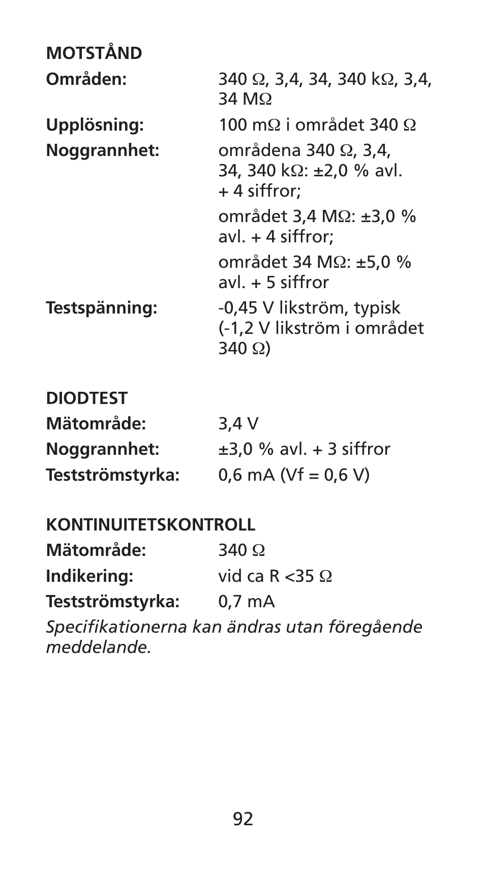 Amprobe DM78C Digital-Pocket-Multimeter User Manual | Page 93 / 95