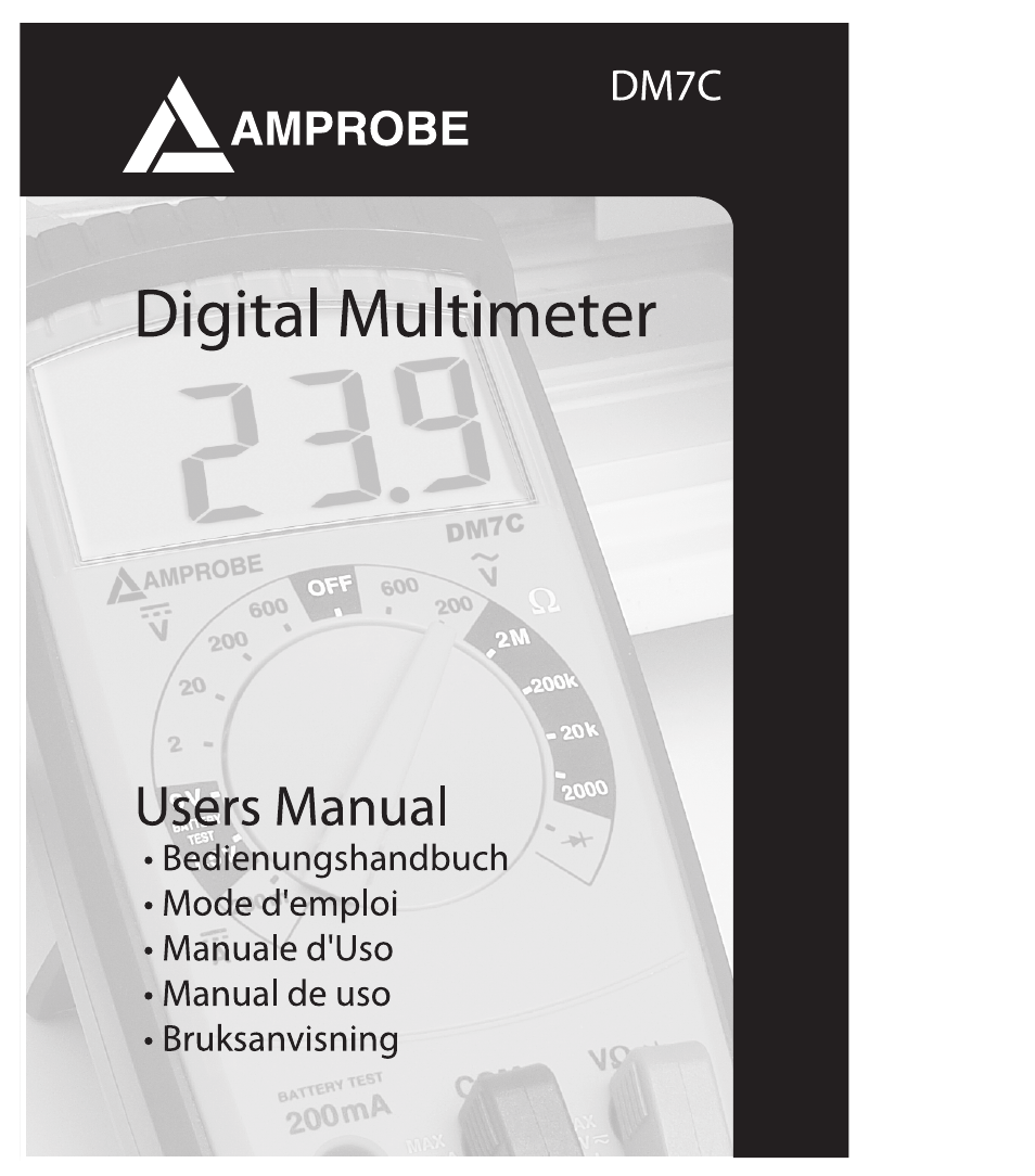 Amprobe DM7C Digital-Multimeter User Manual | 76 pages