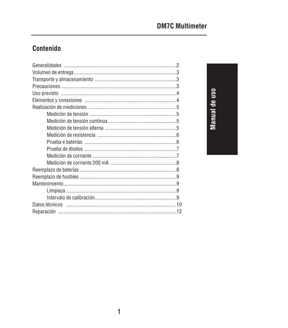 Amprobe DM7C Digital-Multimeter User Manual | Page 39 / 76