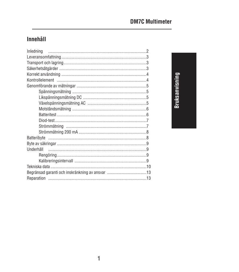 Amprobe DM7C Digital-Multimeter User Manual | Page 63 / 76