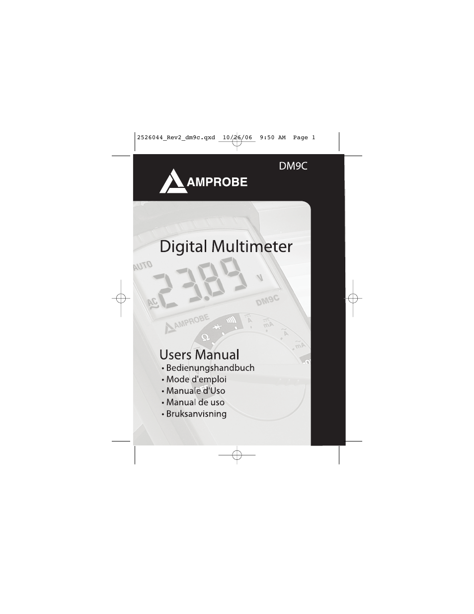 Amprobe DM9C Digital-Multimeter User Manual | 88 pages