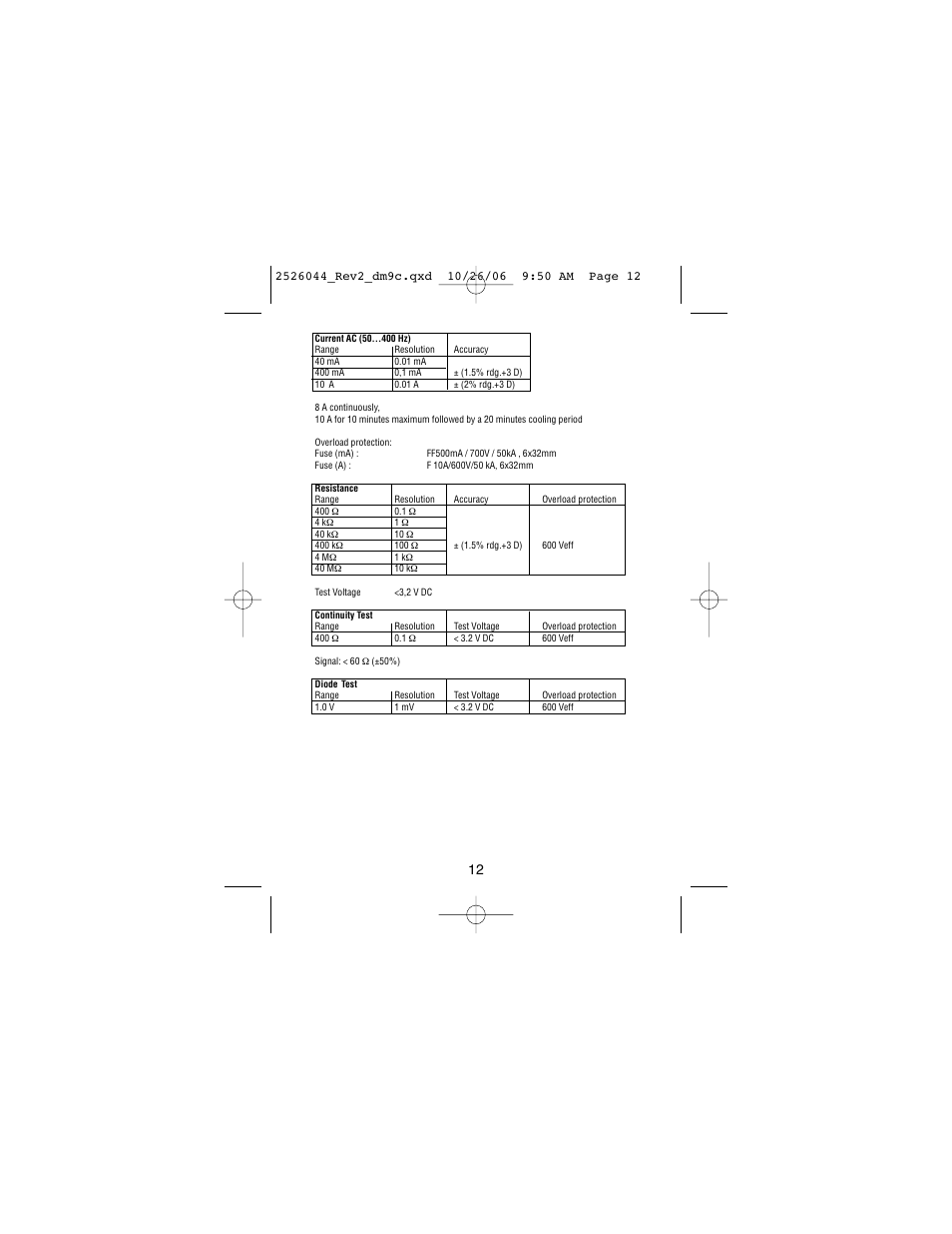 Amprobe DM9C Digital-Multimeter User Manual | Page 14 / 88