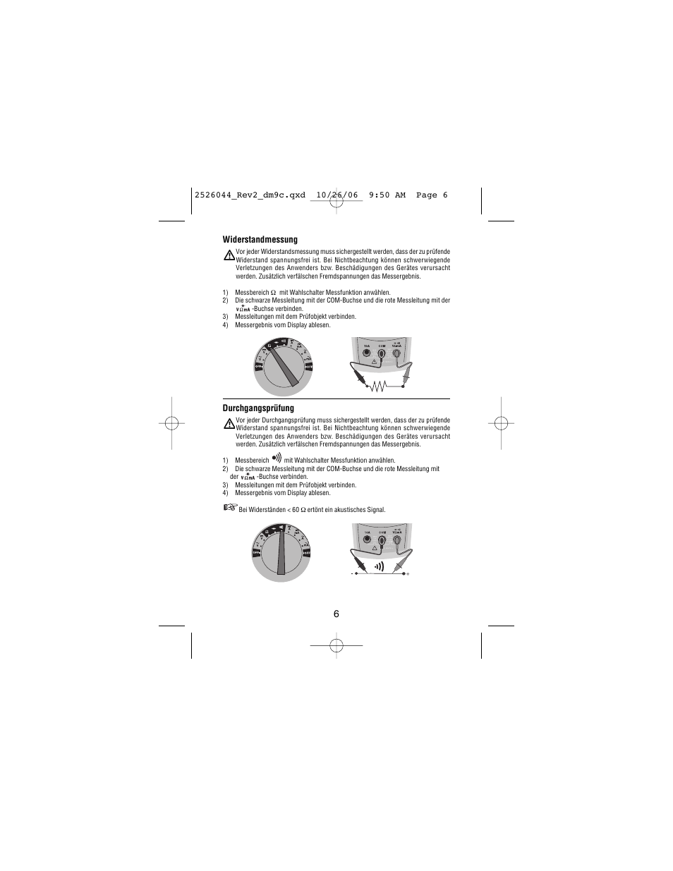 Amprobe DM9C Digital-Multimeter User Manual | Page 22 / 88