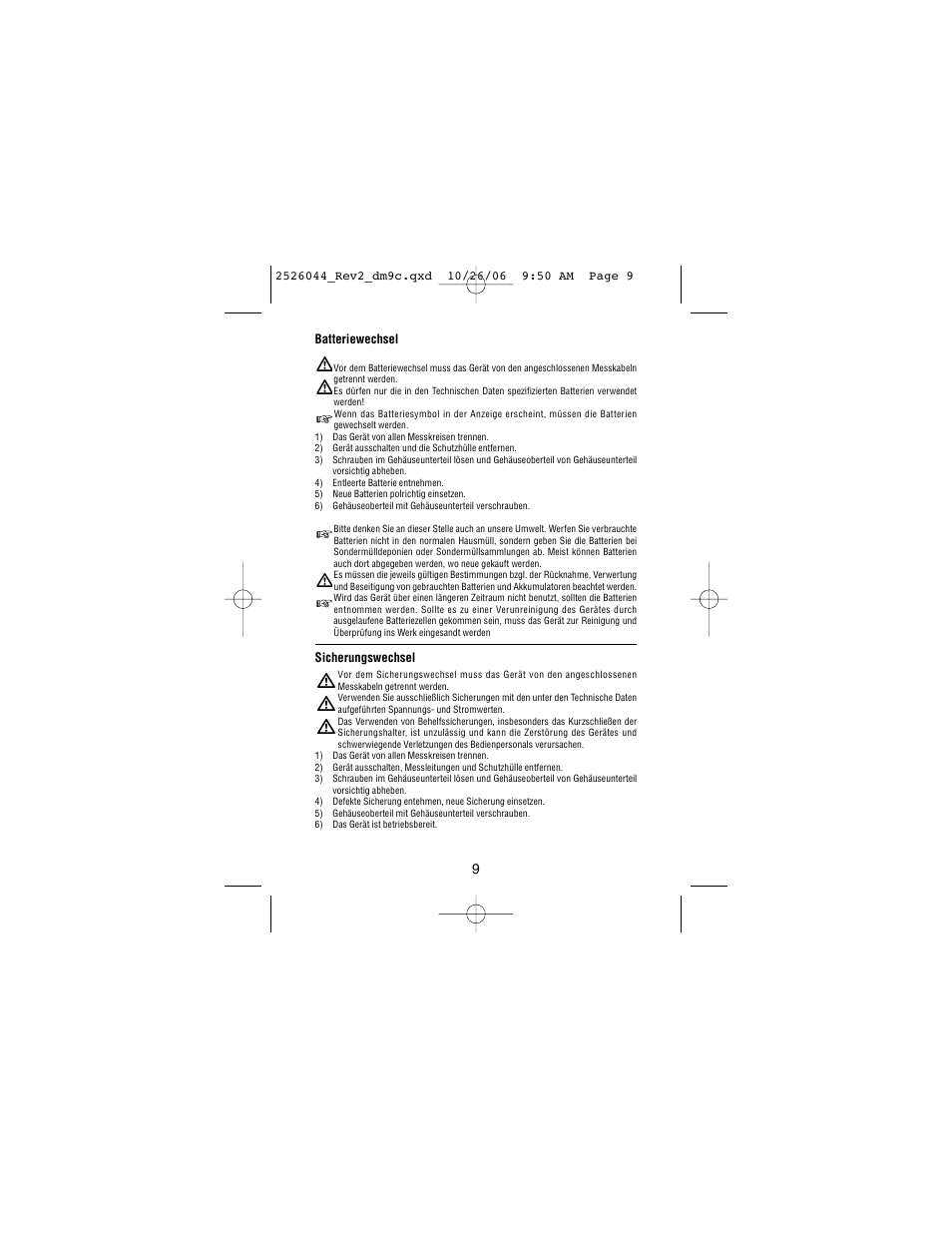 Amprobe DM9C Digital-Multimeter User Manual | Page 25 / 88