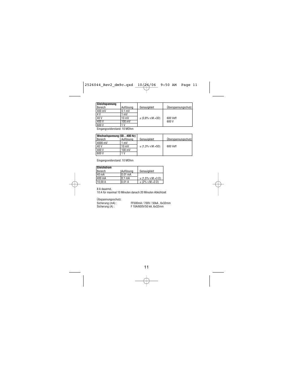 Amprobe DM9C Digital-Multimeter User Manual | Page 27 / 88