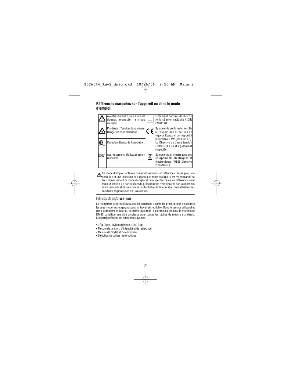 Amprobe DM9C Digital-Multimeter User Manual | Page 32 / 88