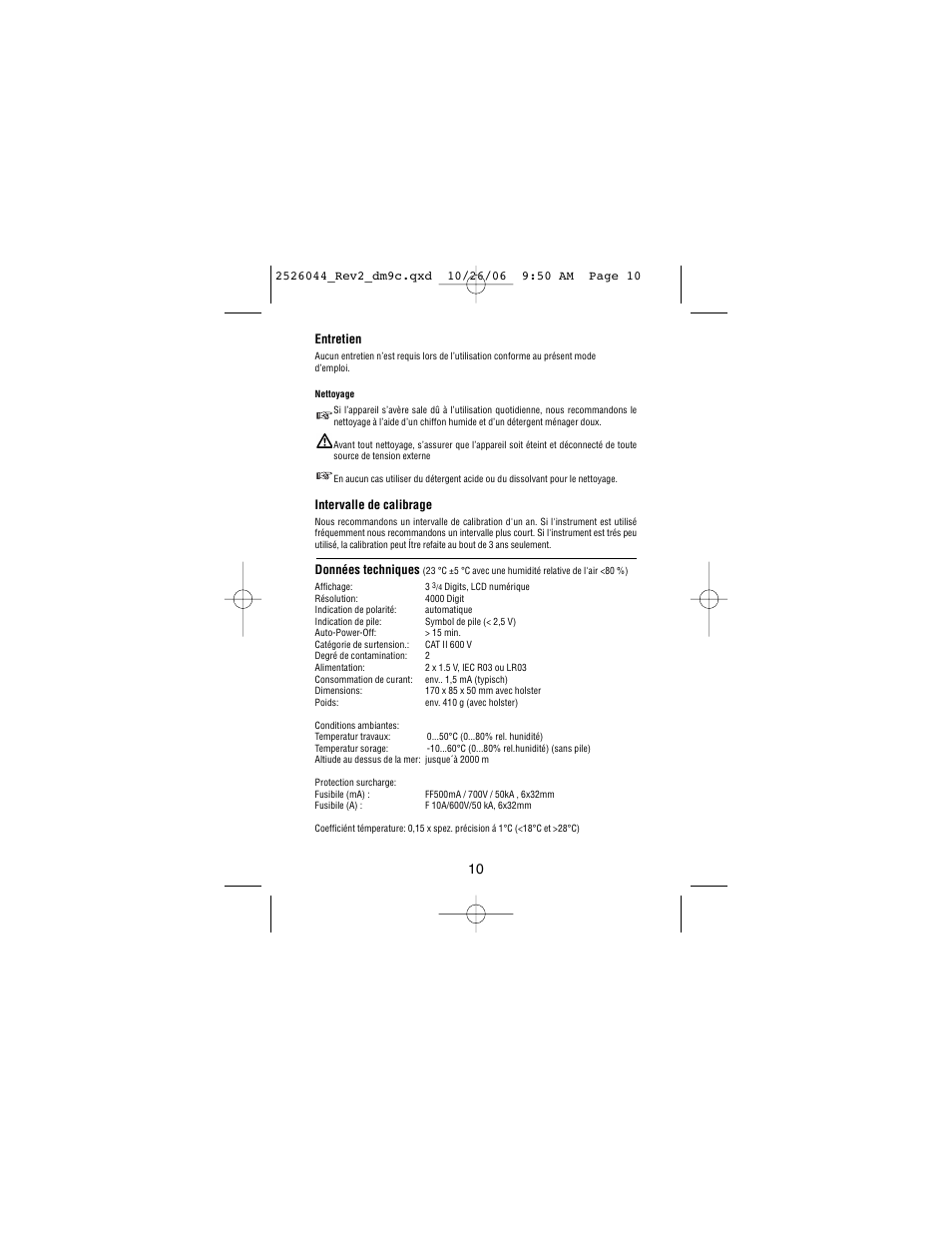 Amprobe DM9C Digital-Multimeter User Manual | Page 40 / 88