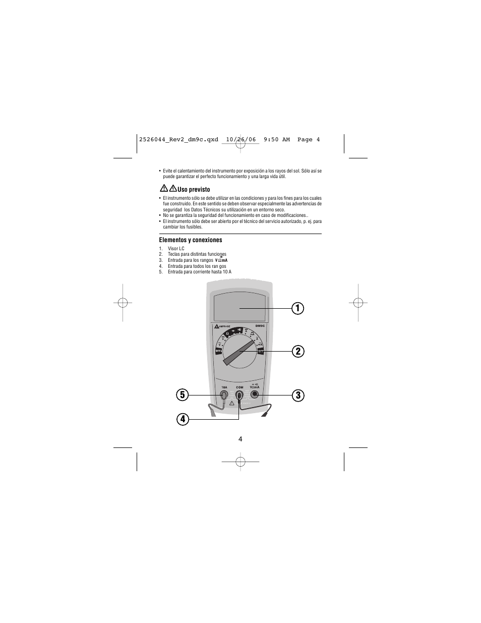 Amprobe DM9C Digital-Multimeter User Manual | Page 48 / 88