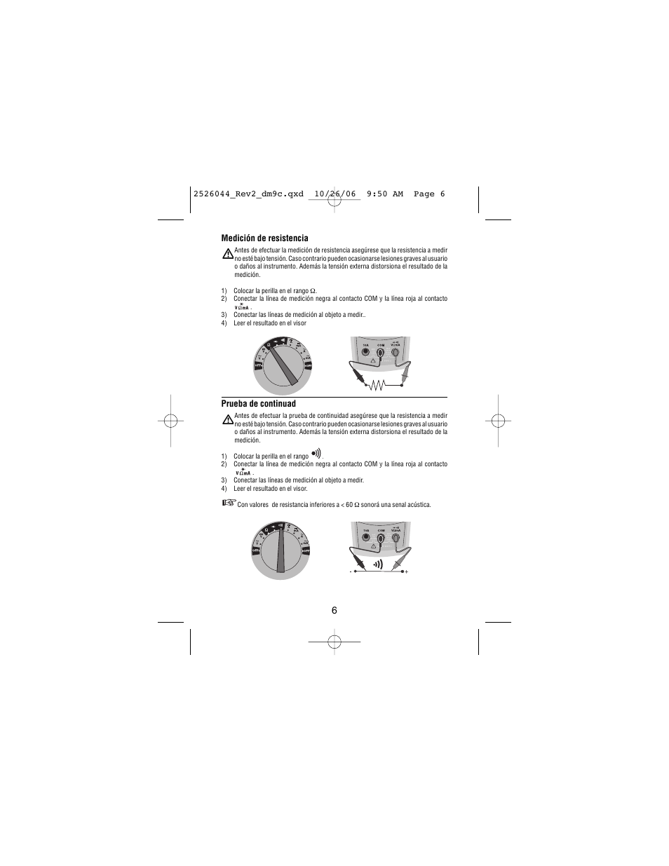 Amprobe DM9C Digital-Multimeter User Manual | Page 50 / 88