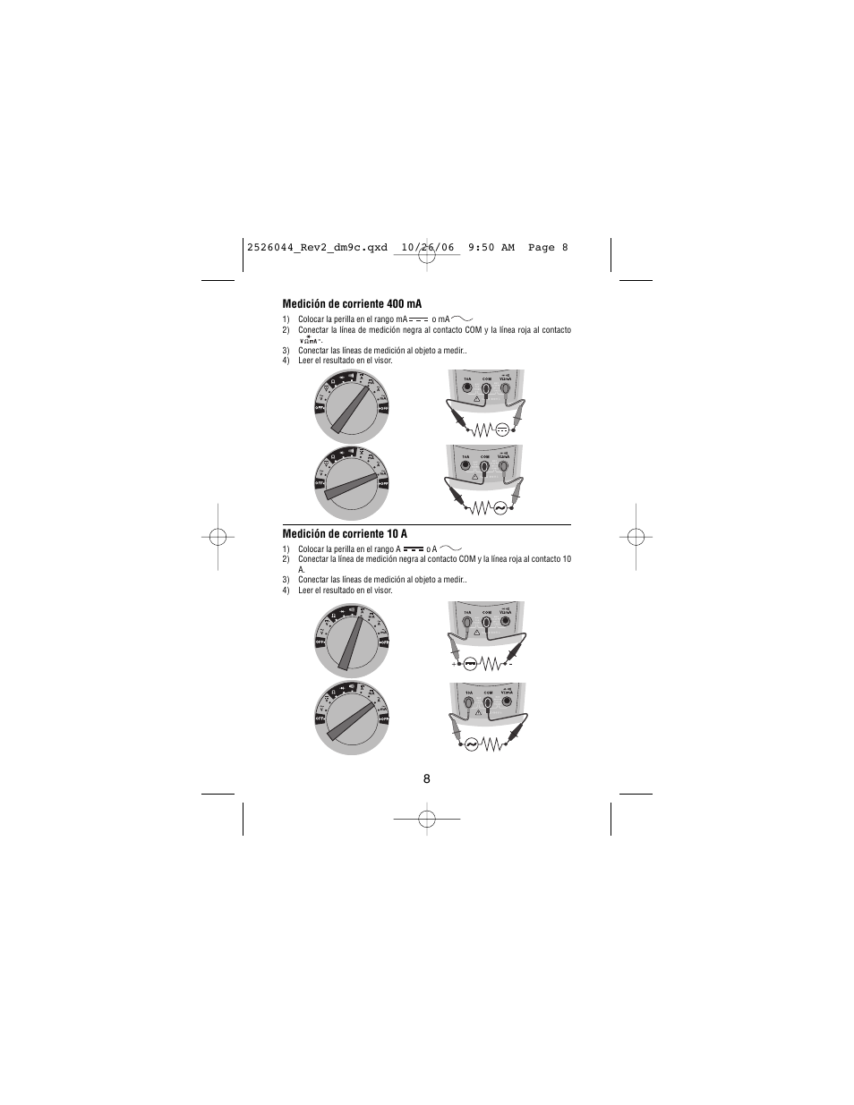 Amprobe DM9C Digital-Multimeter User Manual | Page 52 / 88