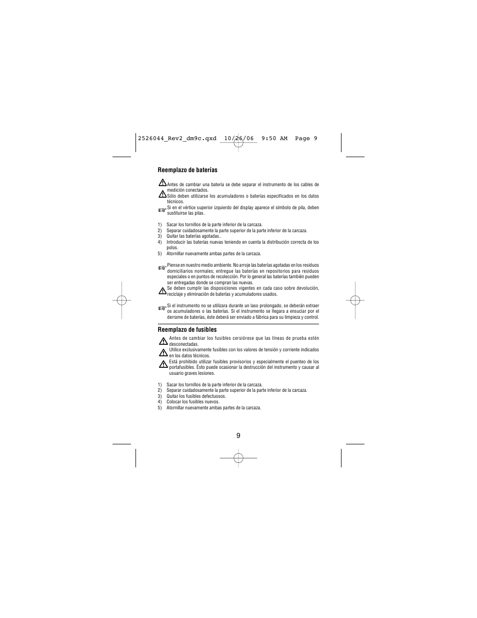Amprobe DM9C Digital-Multimeter User Manual | Page 53 / 88