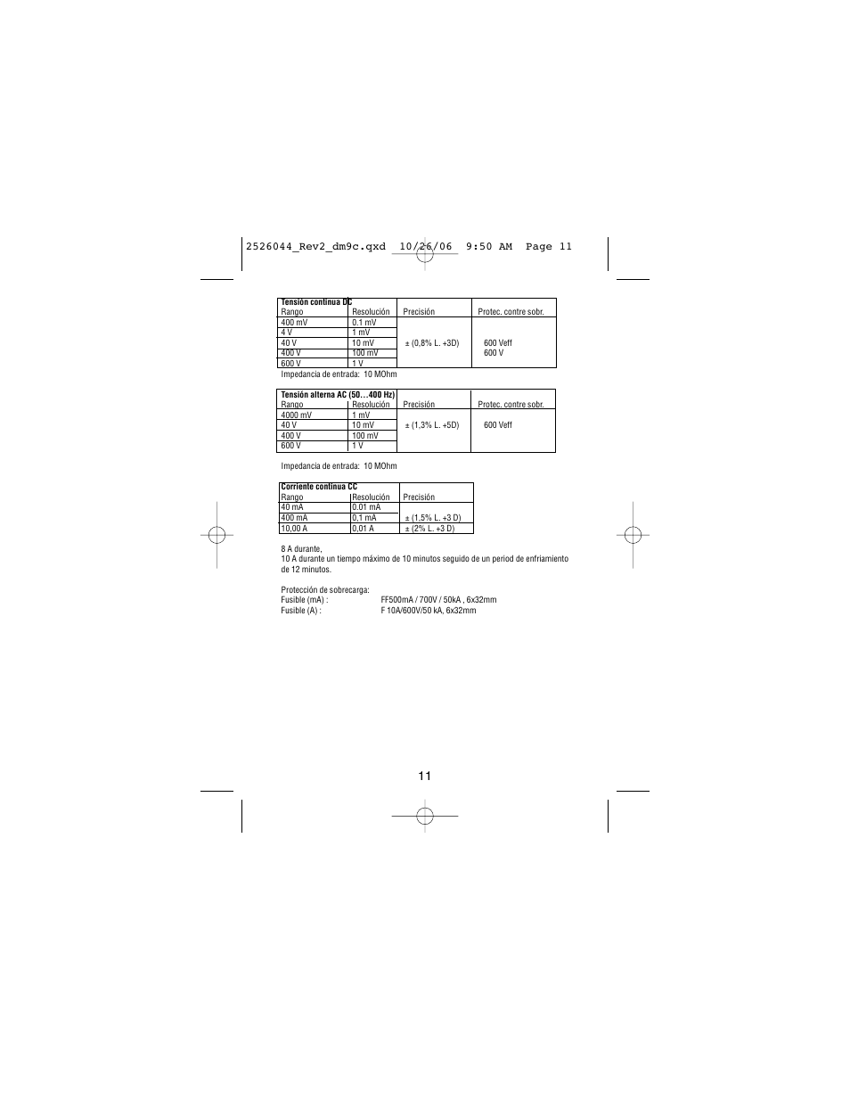 Amprobe DM9C Digital-Multimeter User Manual | Page 55 / 88