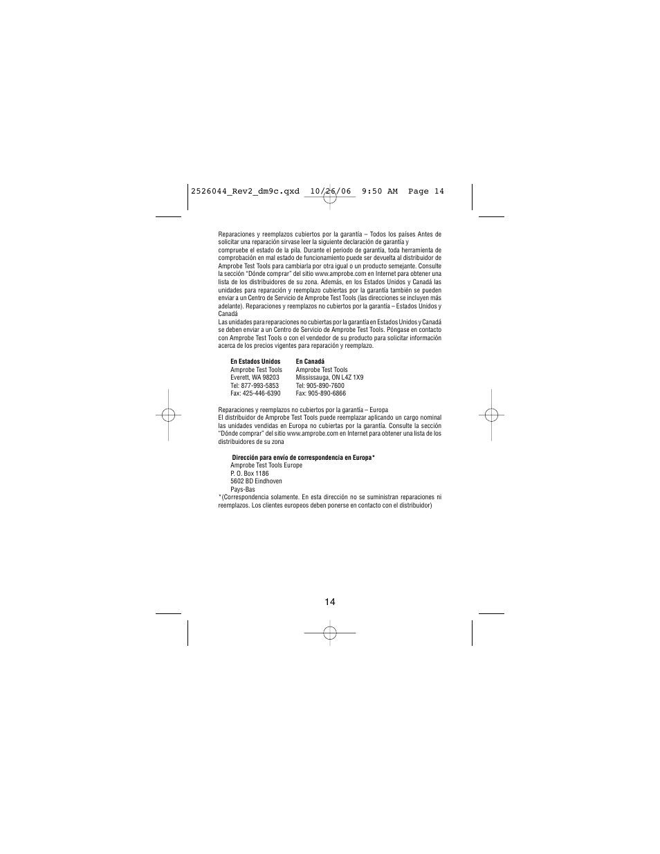 Amprobe DM9C Digital-Multimeter User Manual | Page 58 / 88