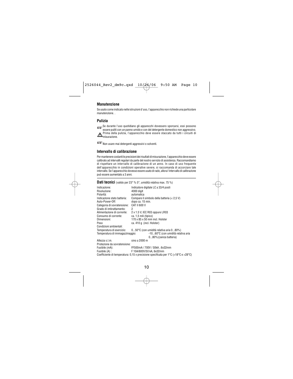 Amprobe DM9C Digital-Multimeter User Manual | Page 68 / 88