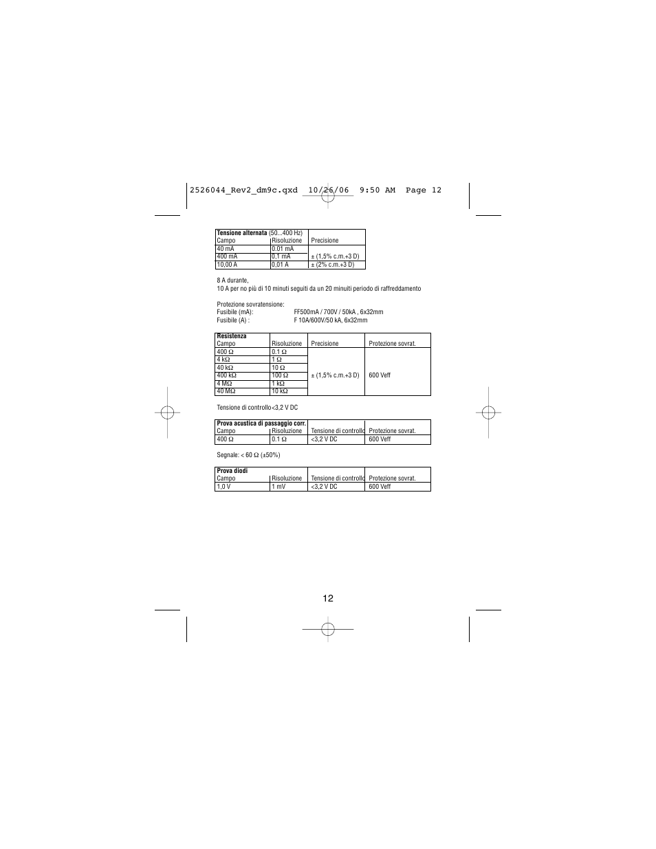 Amprobe DM9C Digital-Multimeter User Manual | Page 70 / 88