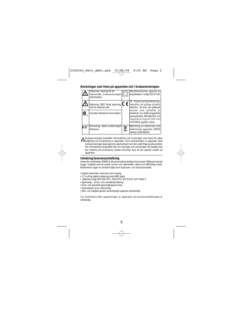 Amprobe DM9C Digital-Multimeter User Manual | Page 74 / 88