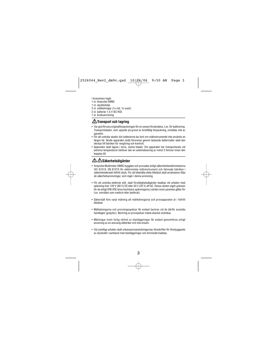 Amprobe DM9C Digital-Multimeter User Manual | Page 75 / 88