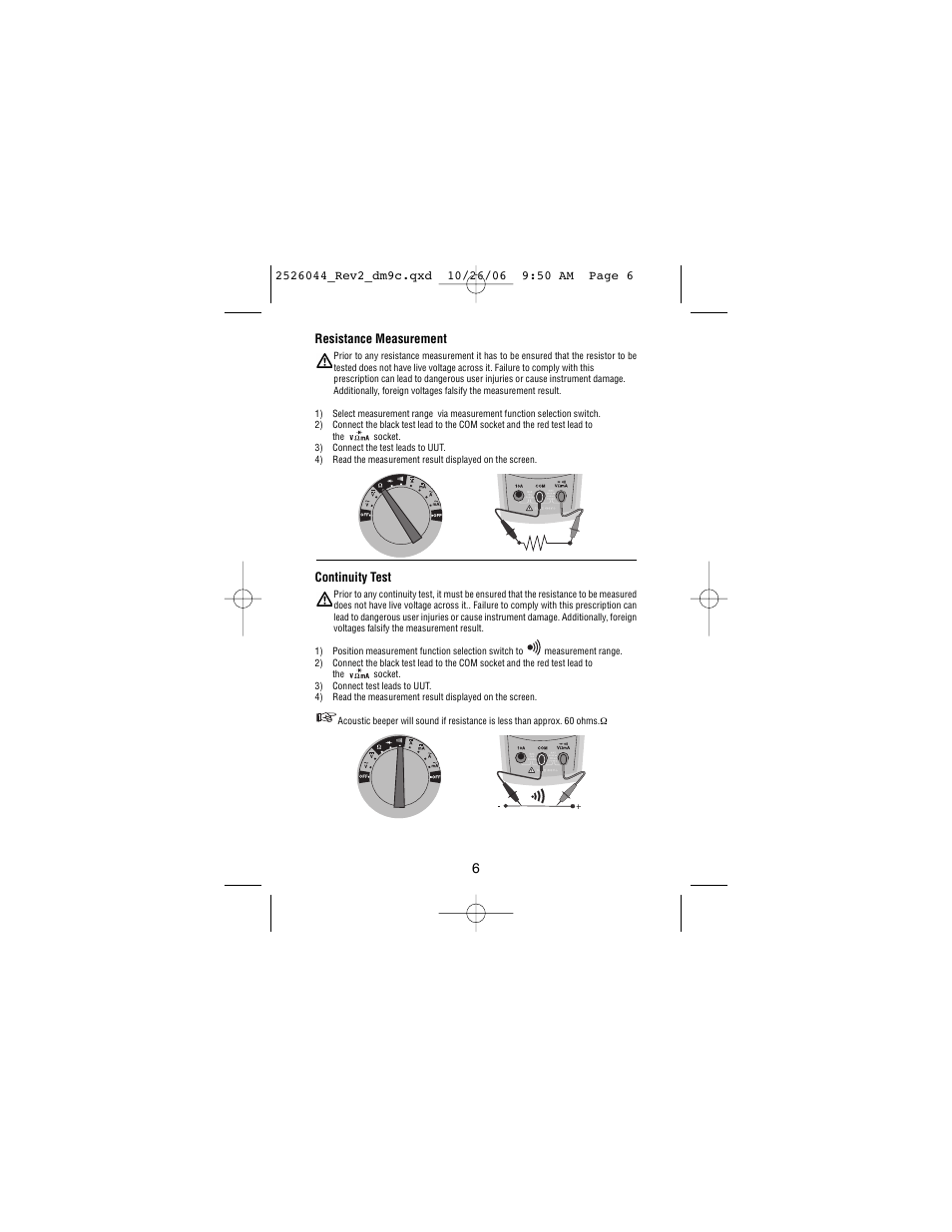 Amprobe DM9C Digital-Multimeter User Manual | Page 8 / 88