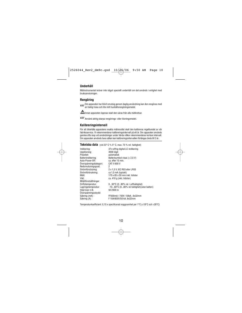 Amprobe DM9C Digital-Multimeter User Manual | Page 82 / 88