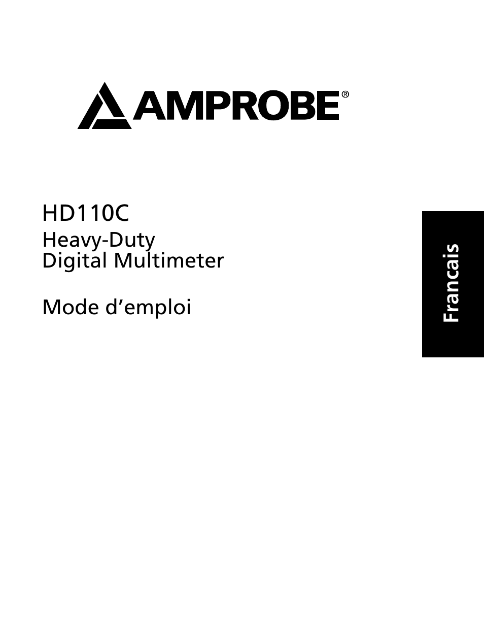Hd110c | Amprobe HD110C Digital-Multimeter User Manual | Page 19 / 90
