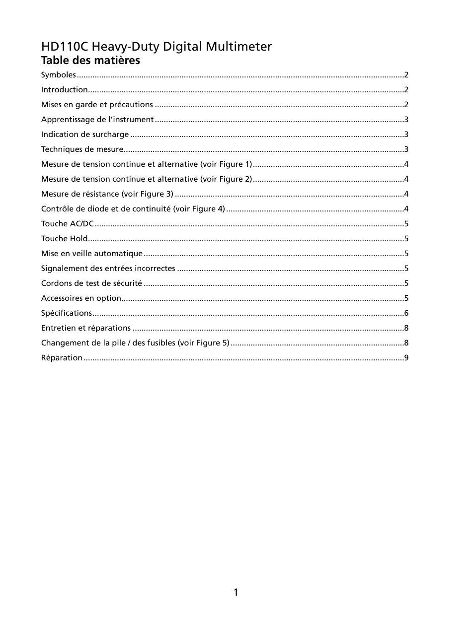 Amprobe HD110C Digital-Multimeter User Manual | Page 21 / 90
