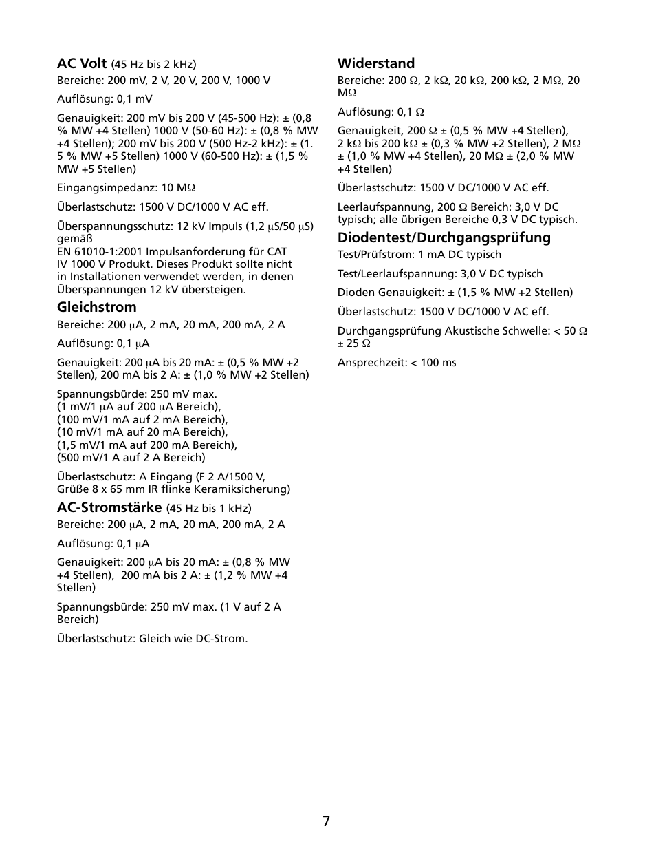 Amprobe HD110C Digital-Multimeter User Manual | Page 41 / 90