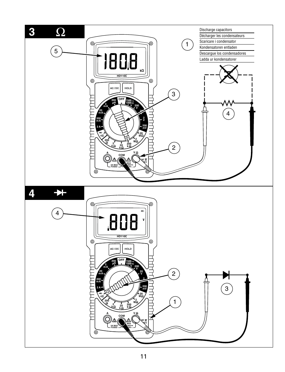 Amprobe HD110C Digital-Multimeter User Manual | Page 45 / 90