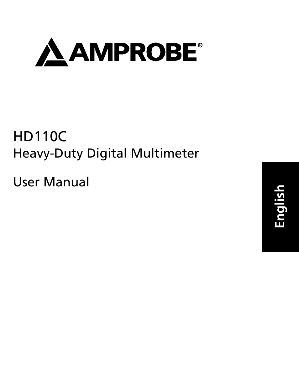 Hd110c | Amprobe HD110C Digital-Multimeter User Manual | Page 5 / 90