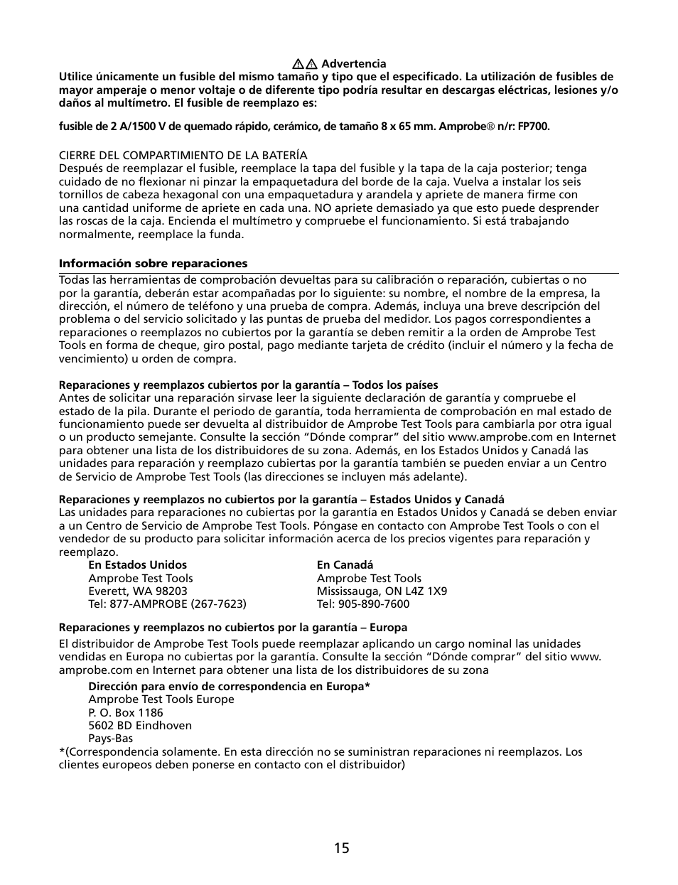 Amprobe HD160C Digital-Multimeter User Manual | Page 117 / 148