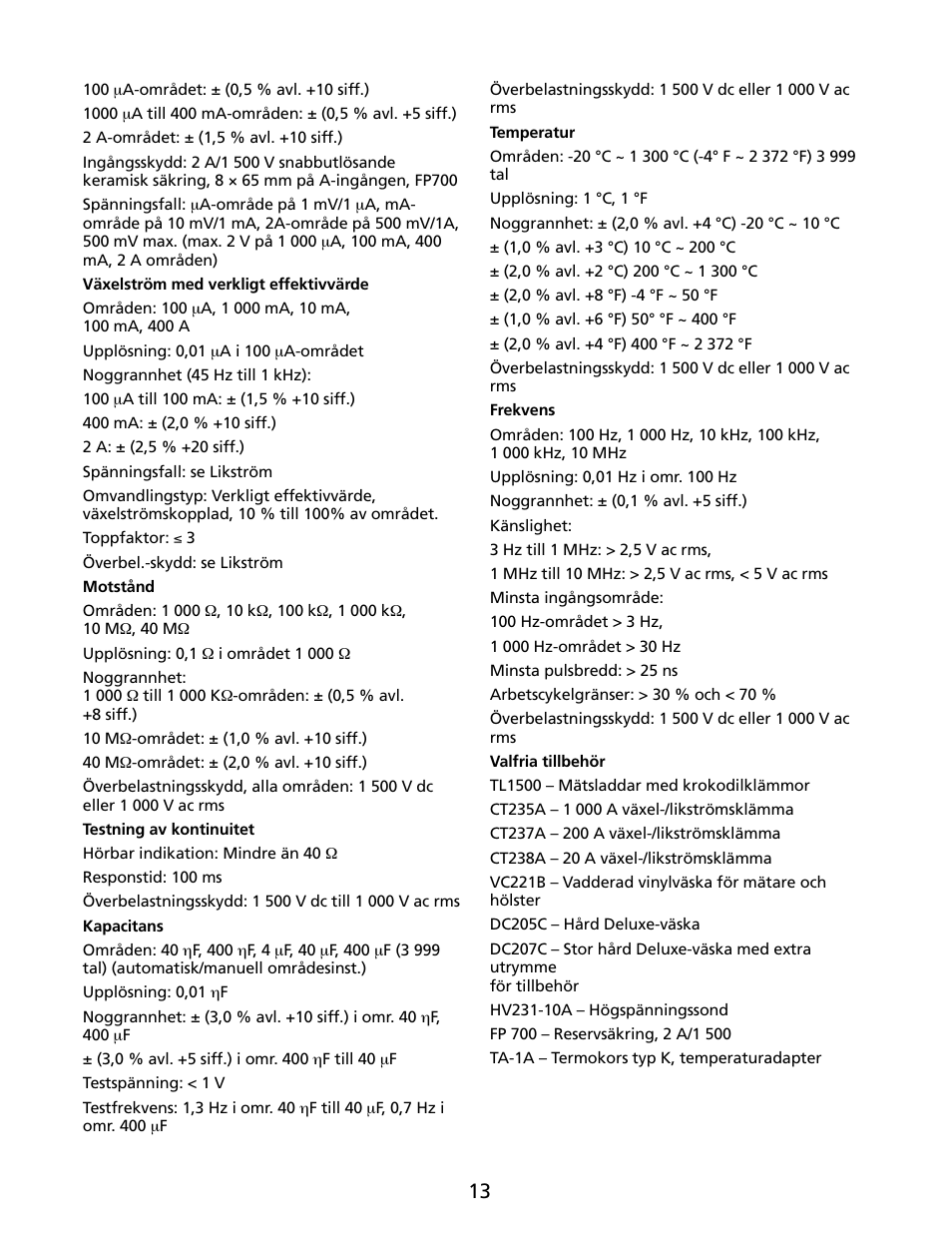 Amprobe HD160C Digital-Multimeter User Manual | Page 139 / 148