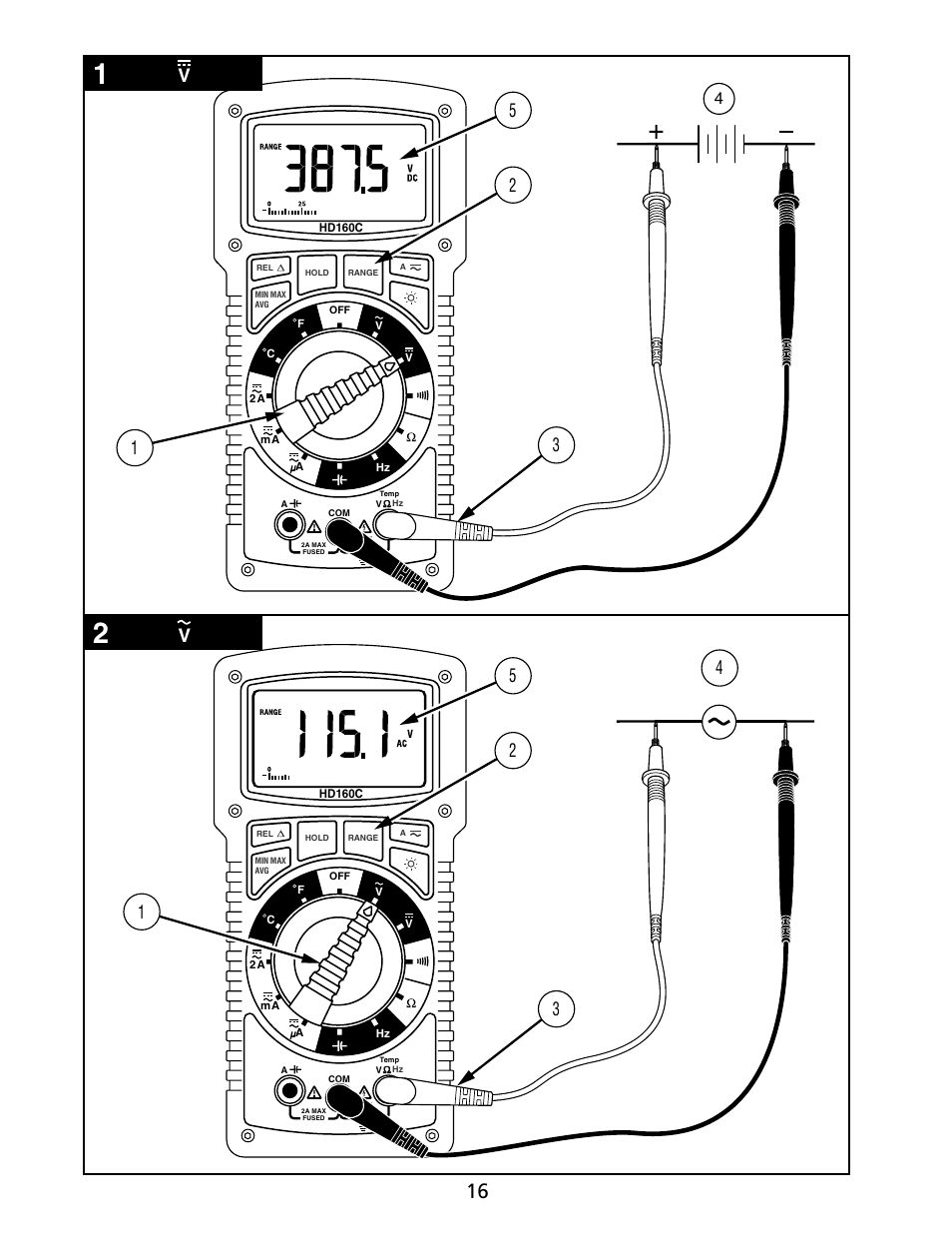 Amprobe HD160C Digital-Multimeter User Manual | Page 22 / 148