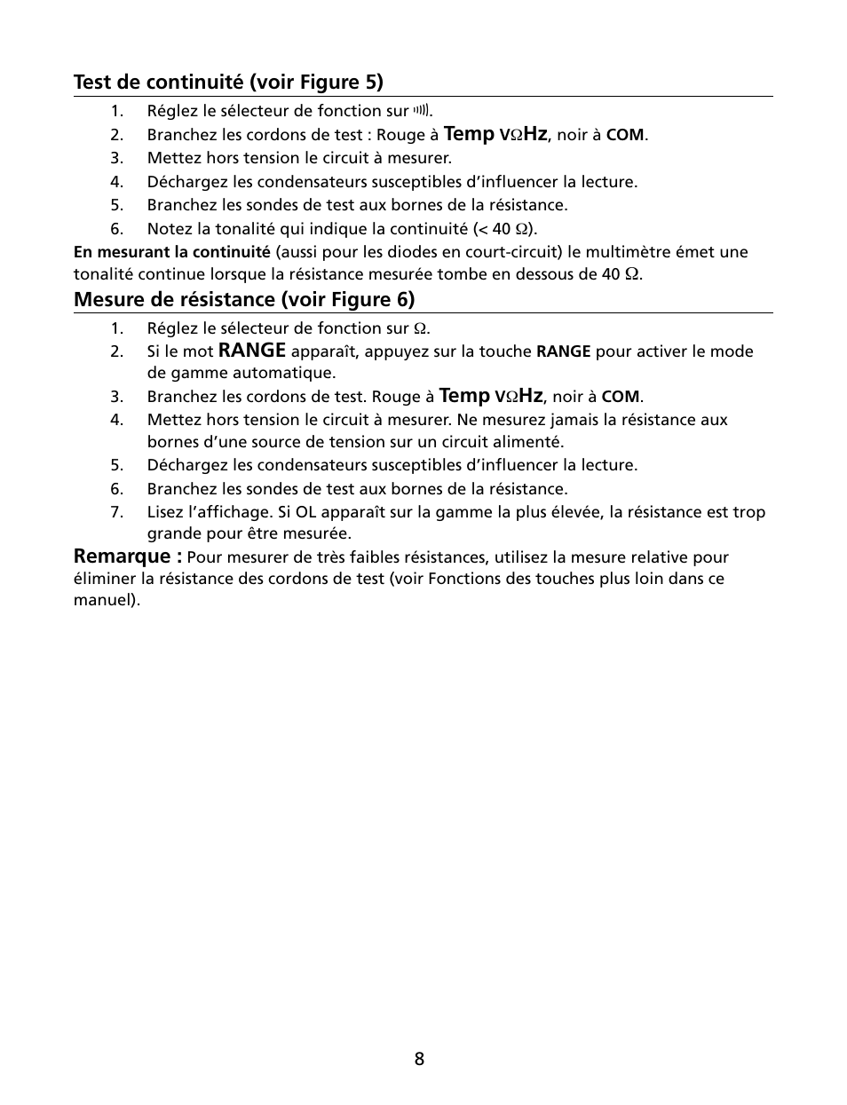 Amprobe HD160C Digital-Multimeter User Manual | Page 38 / 148
