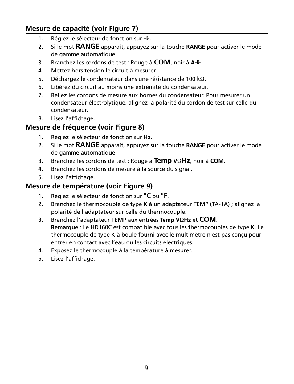 Amprobe HD160C Digital-Multimeter User Manual | Page 39 / 148