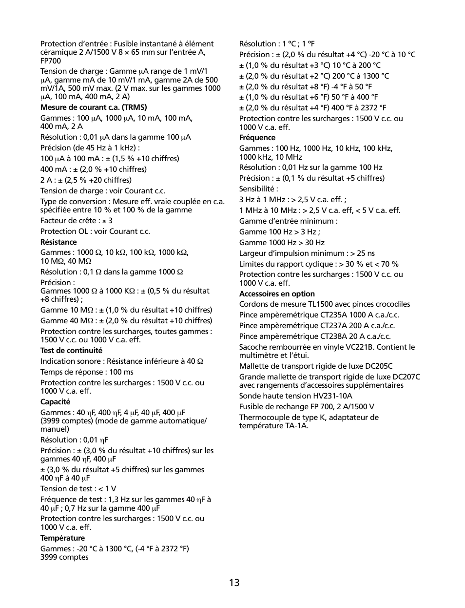 Amprobe HD160C Digital-Multimeter User Manual | Page 43 / 148