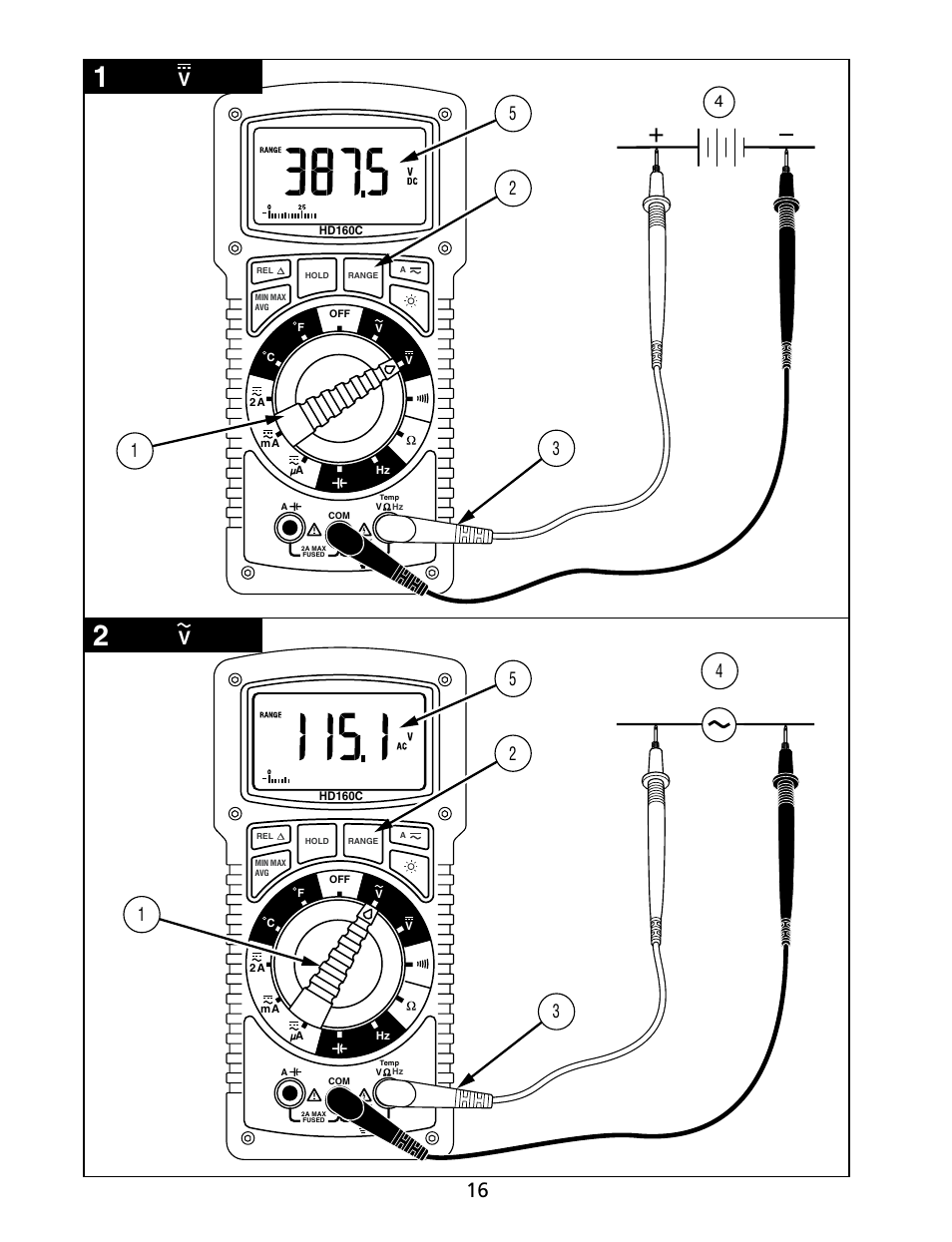 Amprobe HD160C Digital-Multimeter User Manual | Page 46 / 148